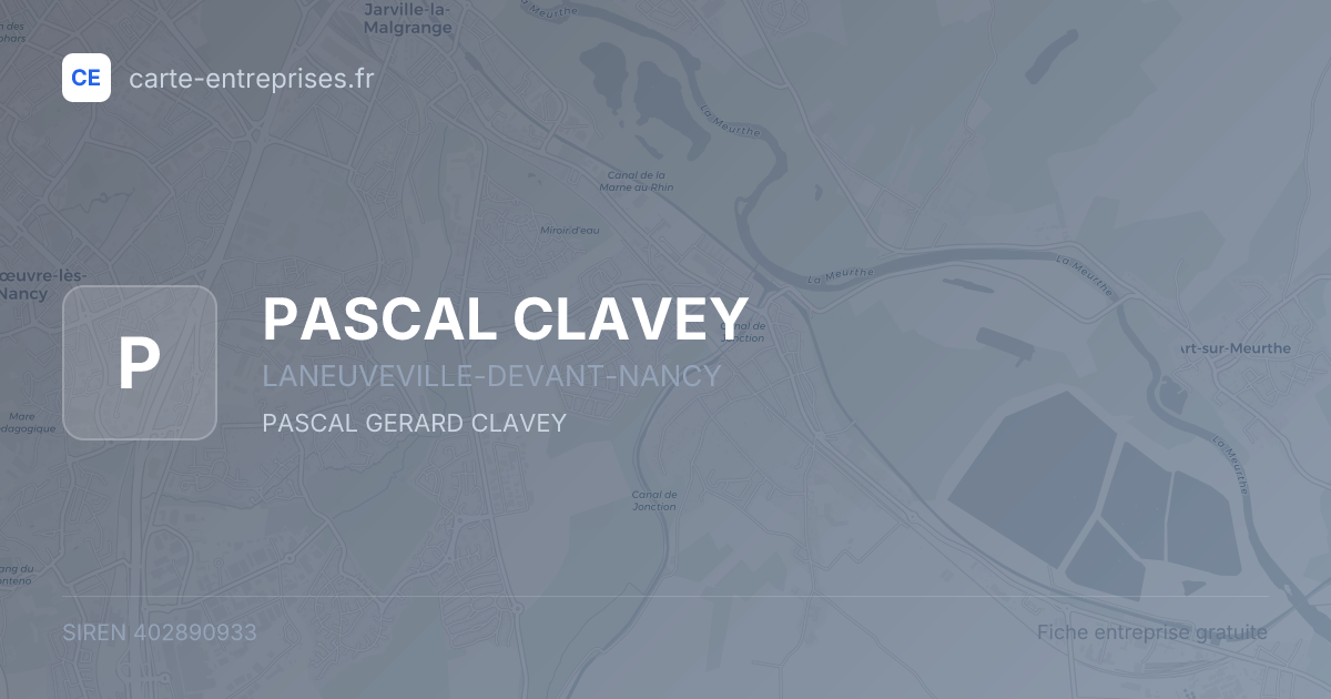 PASCAL CLAVEY — 402890933 — fiche entreprise