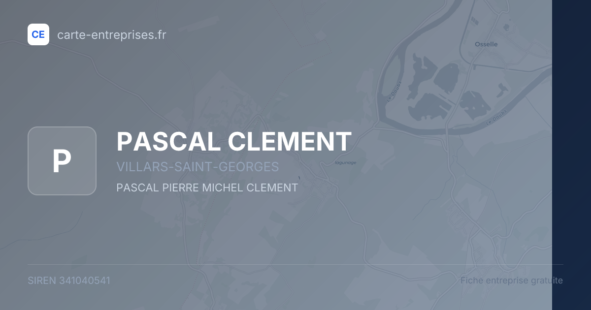 PASCAL CLEMENT — 341040541 — fiche entreprise