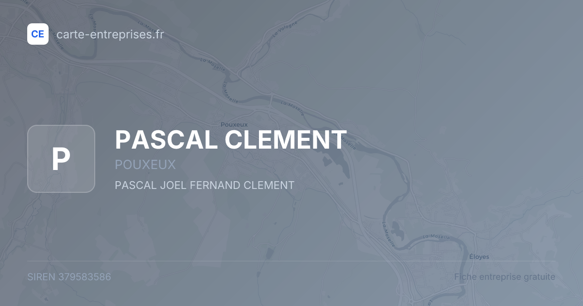 PASCAL CLEMENT — 379583586 — fiche entreprise