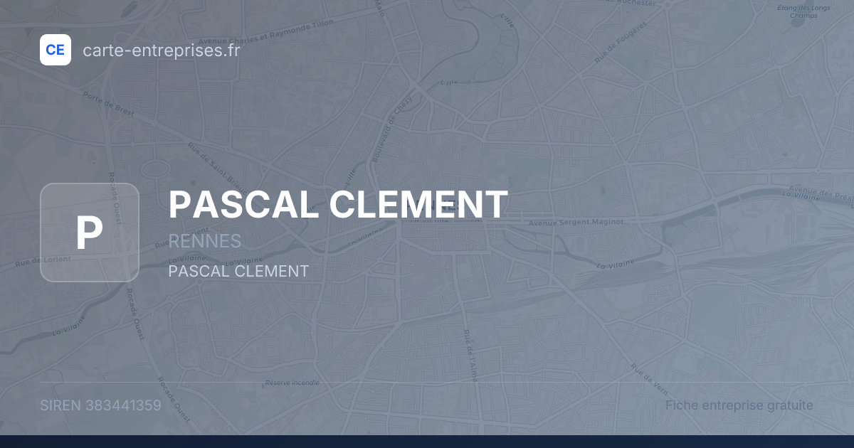 PASCAL CLEMENT — 383441359 — fiche entreprise