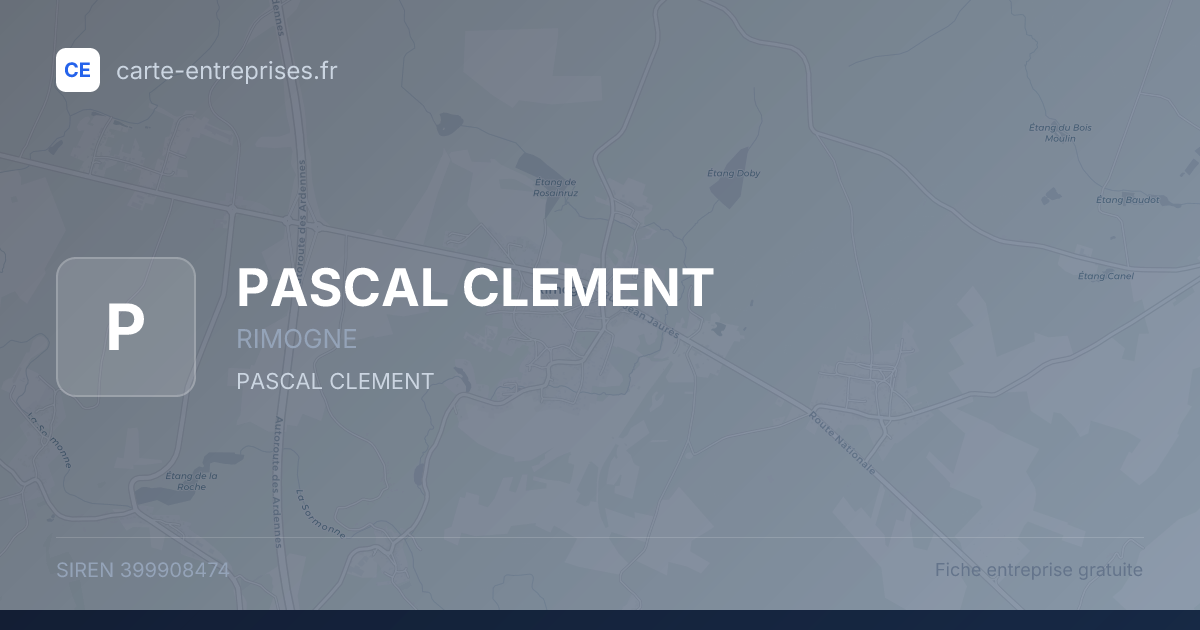PASCAL CLEMENT — 399908474 — fiche entreprise