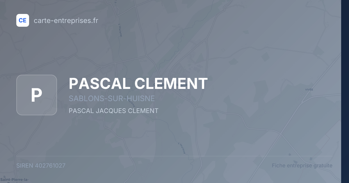 PASCAL CLEMENT — 402761027 — fiche entreprise