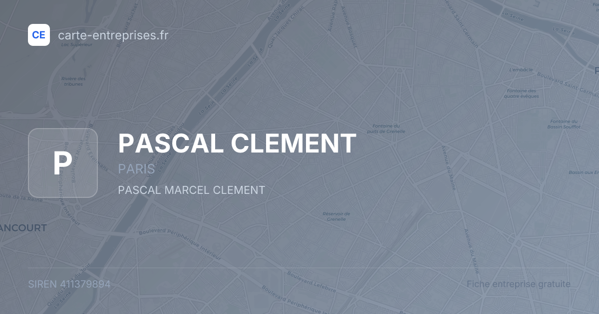 PASCAL CLEMENT — 411379894 — fiche entreprise
