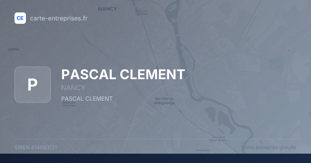 PASCAL CLEMENT — 414083121 — fiche entreprise