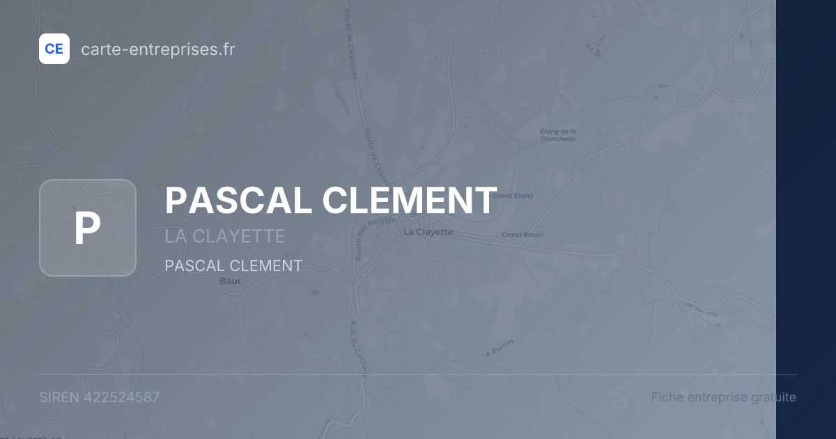 PASCAL CLEMENT — 422524587 — fiche entreprise