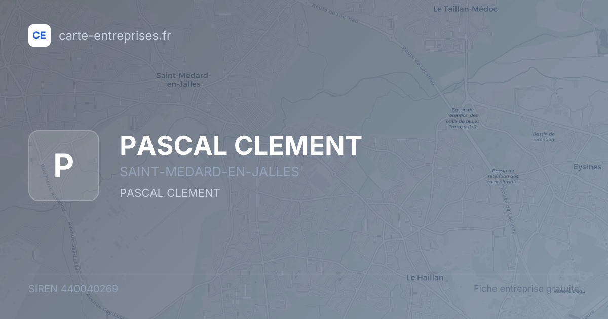 PASCAL CLEMENT — 440040269 — fiche entreprise