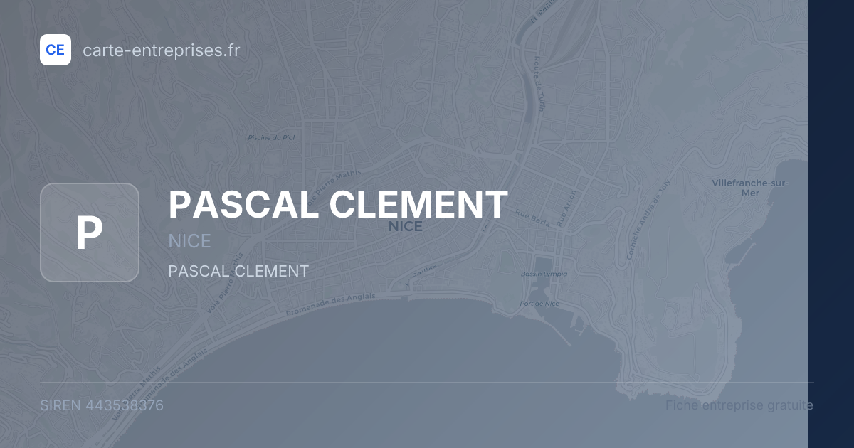 PASCAL CLEMENT — 443538376 — fiche entreprise