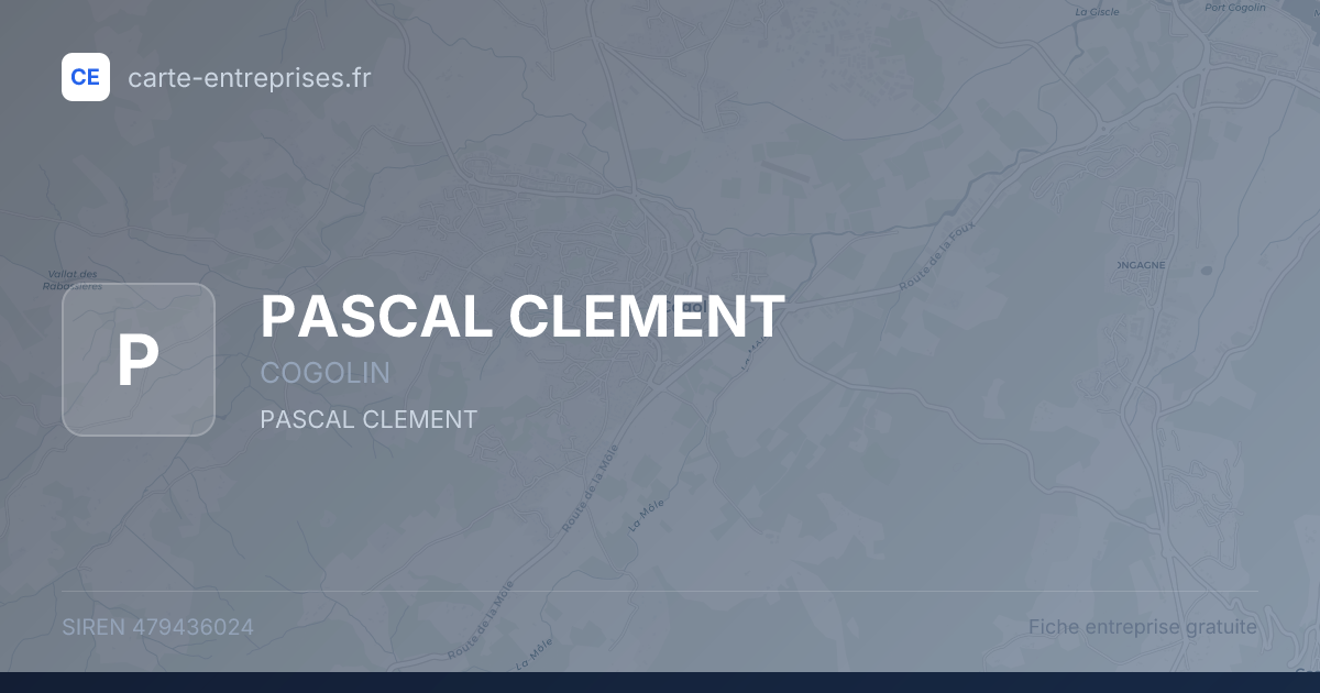 PASCAL CLEMENT — 479436024 — fiche entreprise