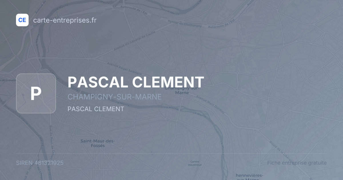 PASCAL CLEMENT — 481321925 — fiche entreprise