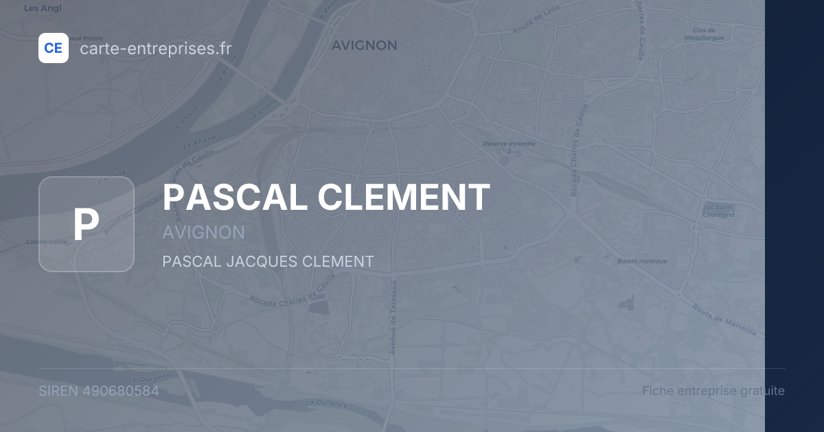 PASCAL CLEMENT — 490680584 — fiche entreprise