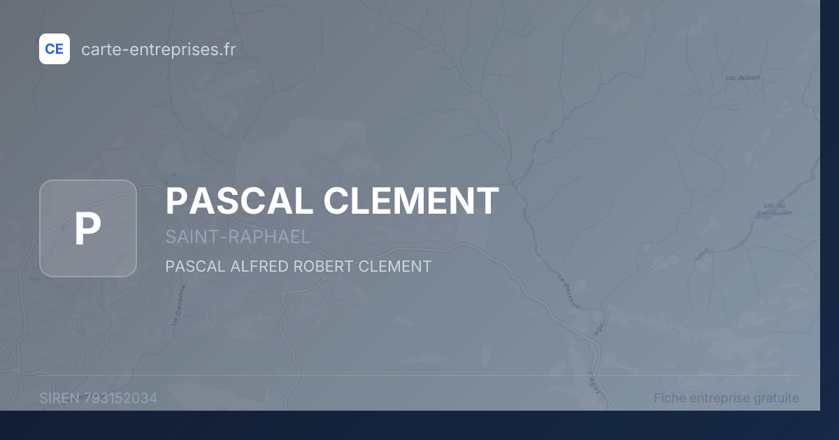 PASCAL CLEMENT — 793152034 — fiche entreprise