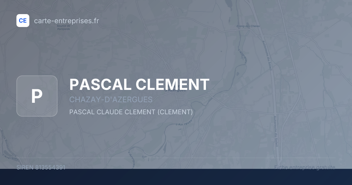 PASCAL CLEMENT — 813554391 — fiche entreprise