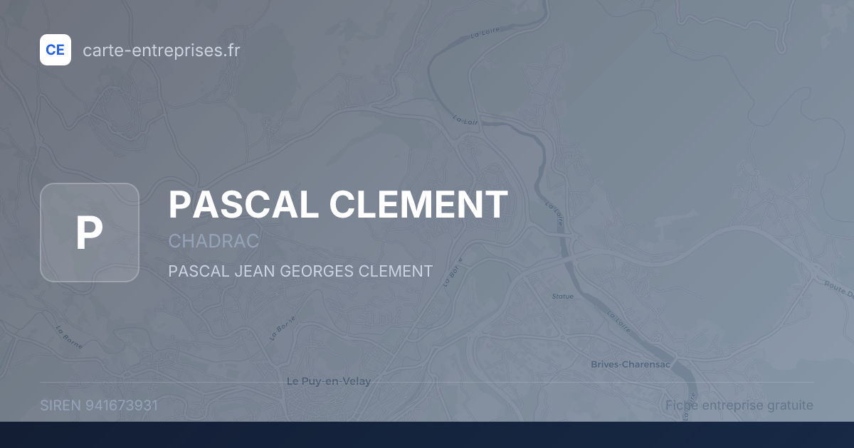 PASCAL CLEMENT — 941673931 — fiche entreprise