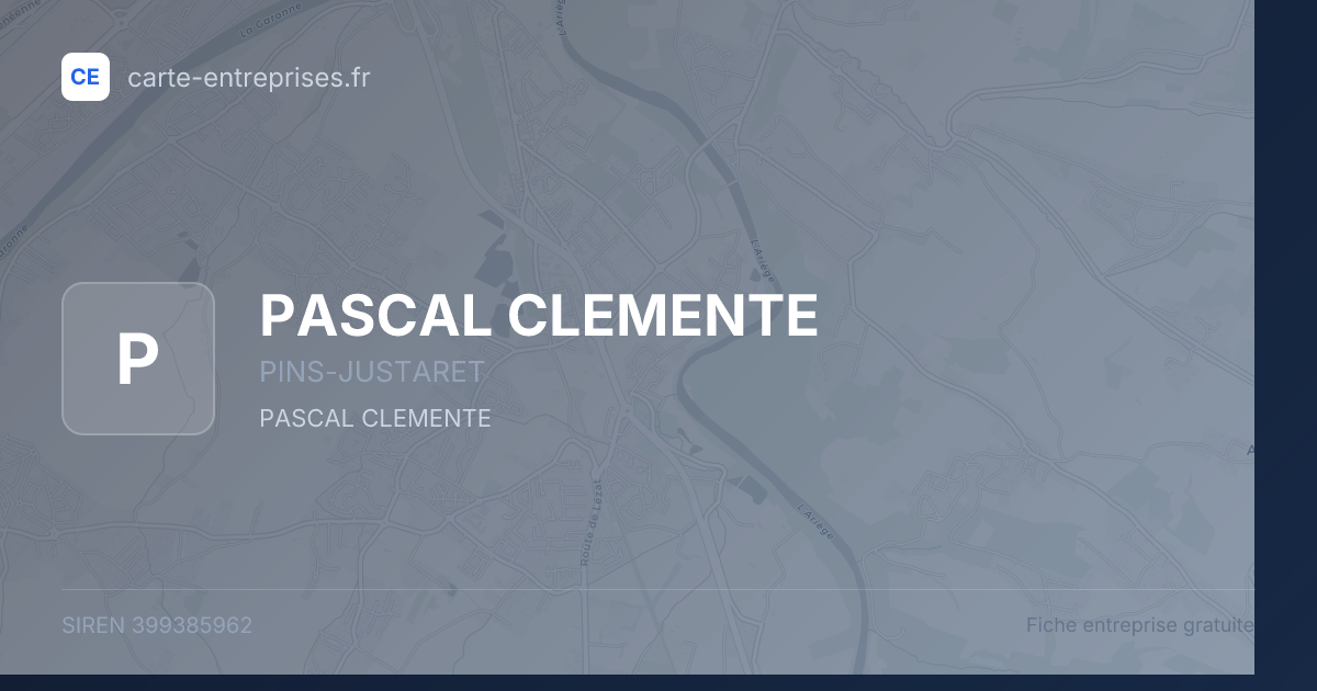 PASCAL CLEMENTE — 399385962 — fiche entreprise