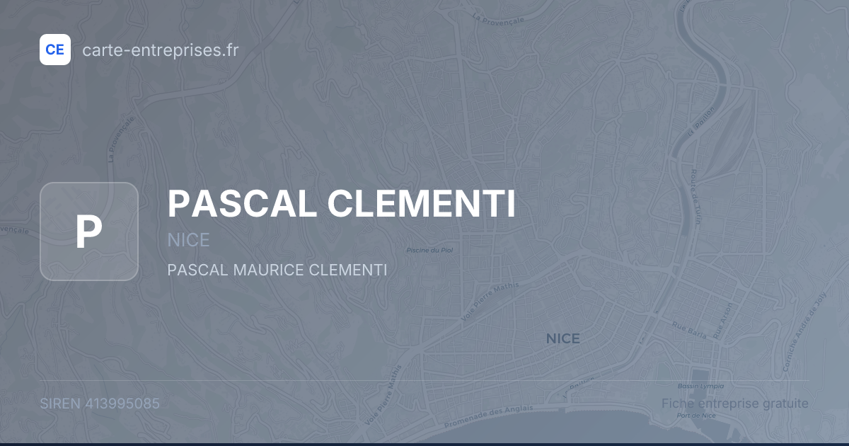 PASCAL CLEMENTI — 413995085 — fiche entreprise