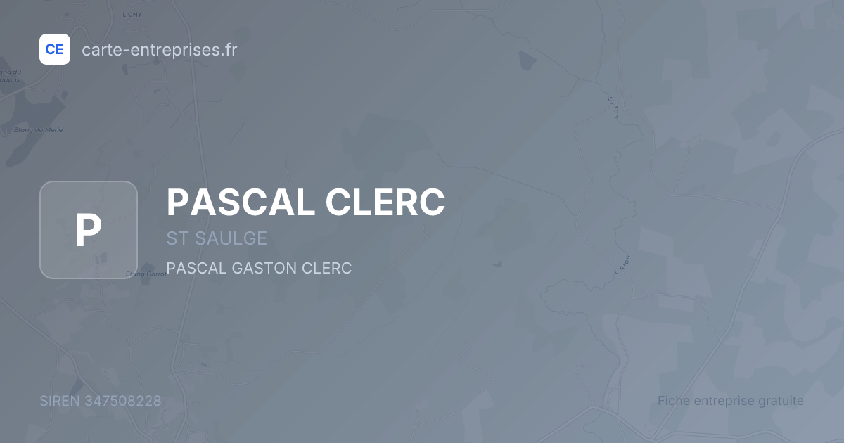 PASCAL CLERC — 347508228 — fiche entreprise