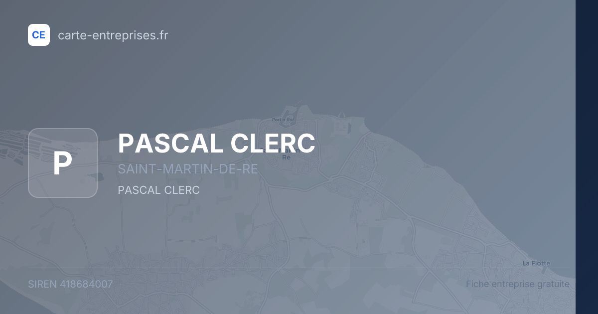 PASCAL CLERC — 418684007 — fiche entreprise