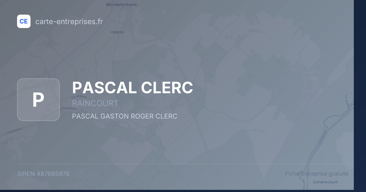 PASCAL CLERC — 487685976 — fiche entreprise