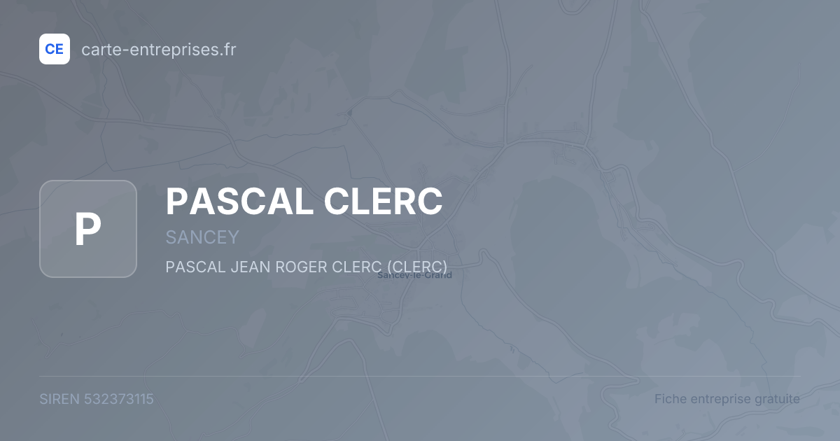 PASCAL CLERC — 532373115 — fiche entreprise