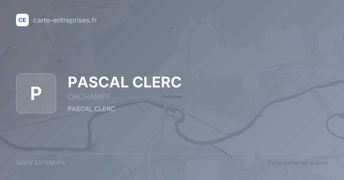 PASCAL CLERC — 890596414 — fiche entreprise