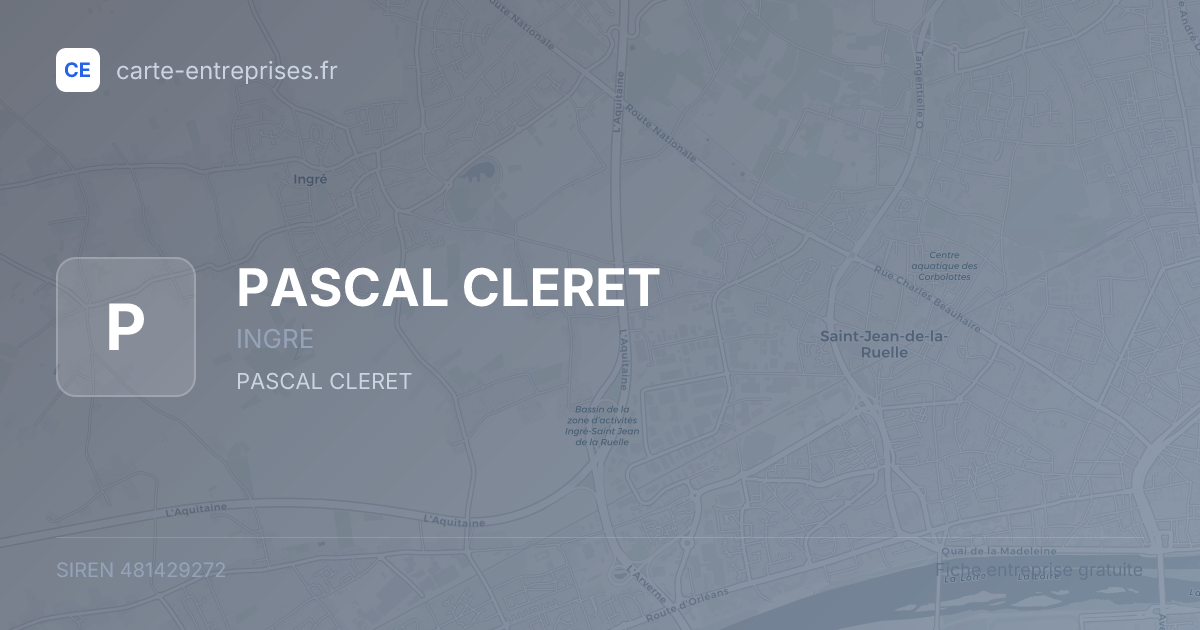 PASCAL CLERET — 481429272 — fiche entreprise
