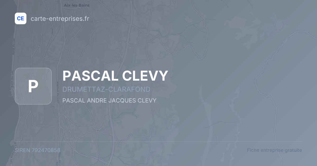 PASCAL CLEVY — 792470858 — fiche entreprise