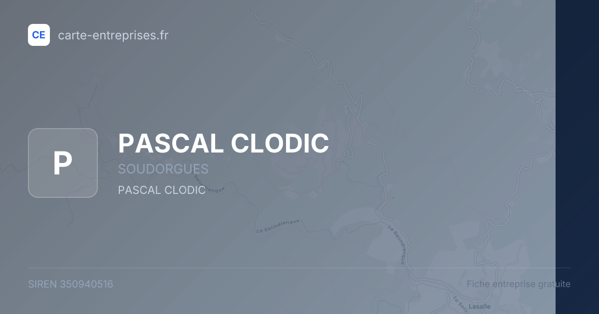 PASCAL CLODIC — 350940516 — fiche entreprise