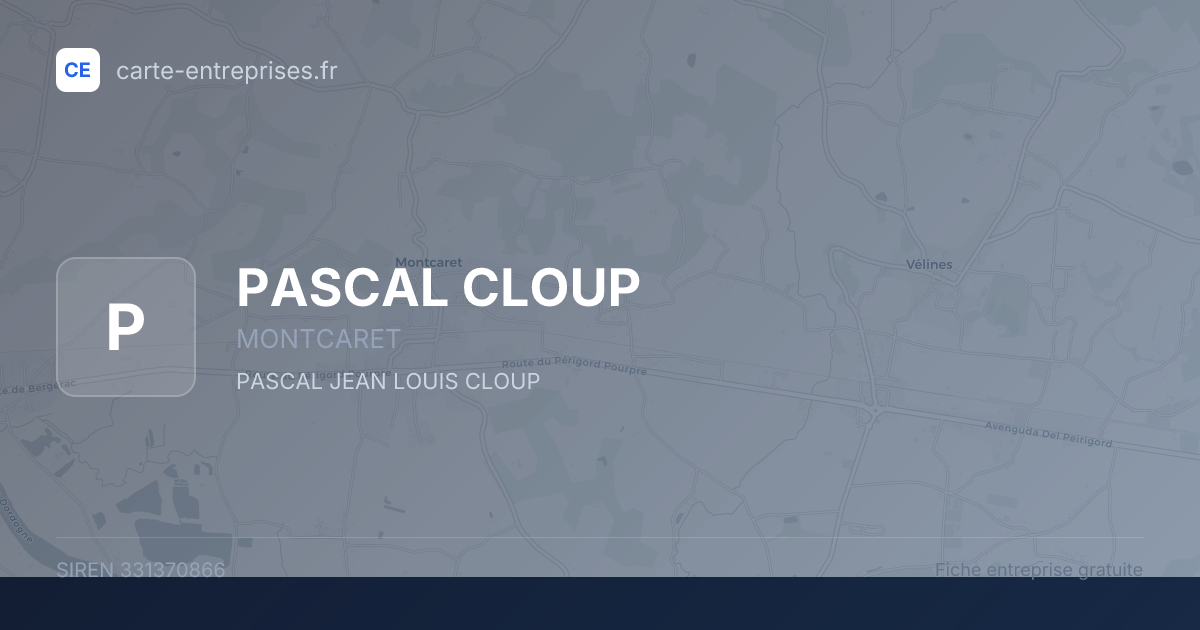 PASCAL CLOUP — 331370866 — fiche entreprise