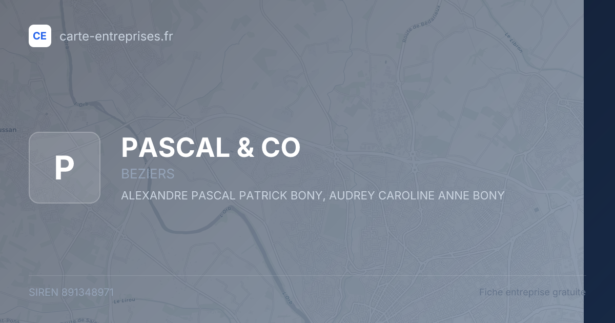 PASCAL & CO — 891348971 — fiche entreprise
