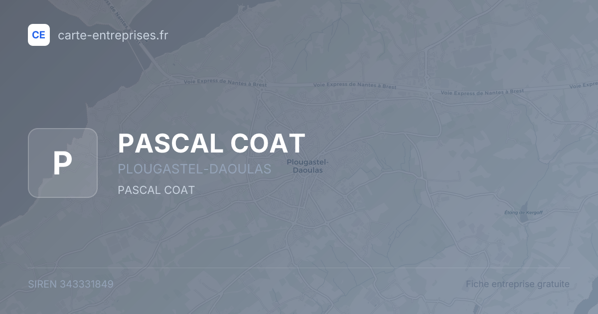 PASCAL COAT — 343331849 — fiche entreprise