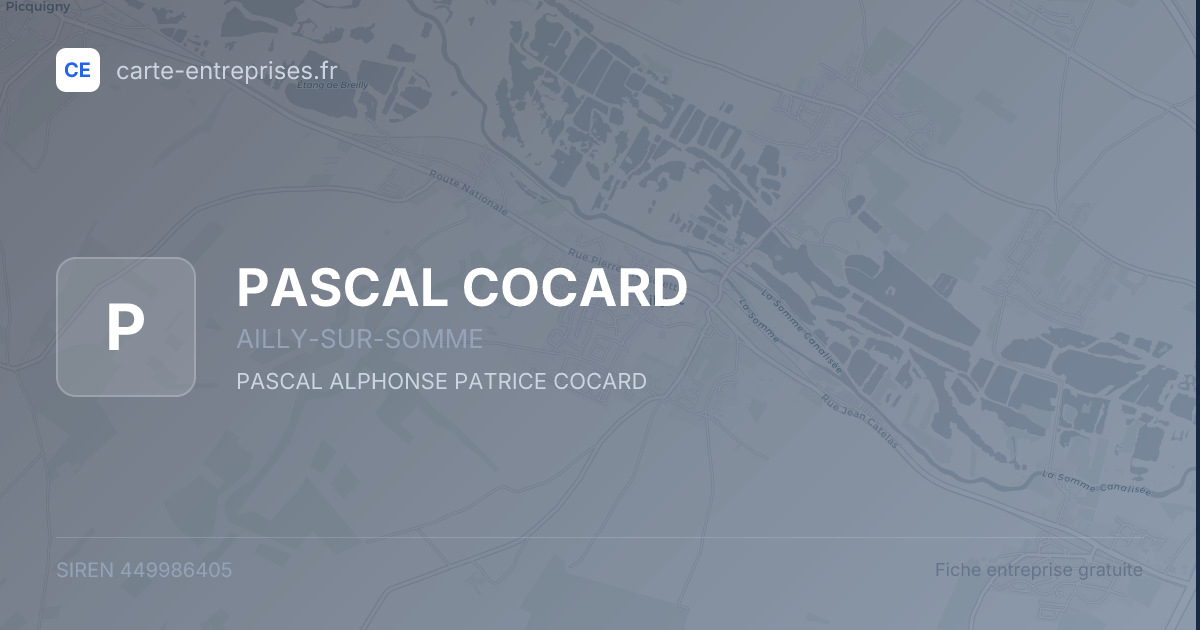 PASCAL COCARD — 449986405 — fiche entreprise