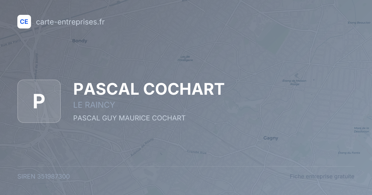 PASCAL COCHART — 351987300 — fiche entreprise