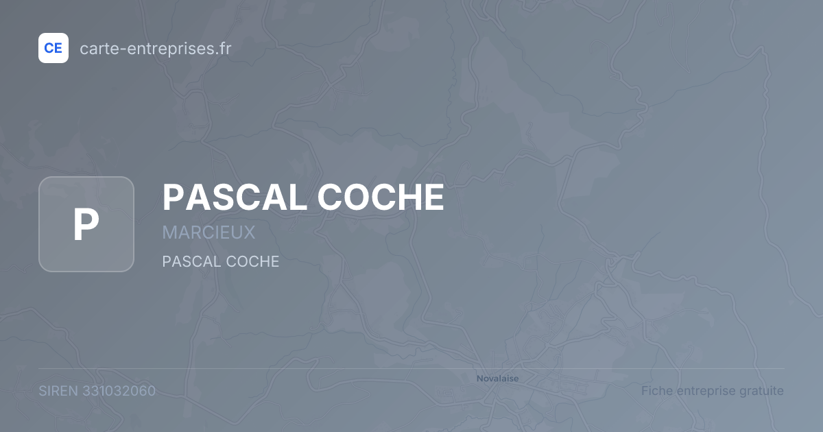 PASCAL COCHE — 331032060 — fiche entreprise