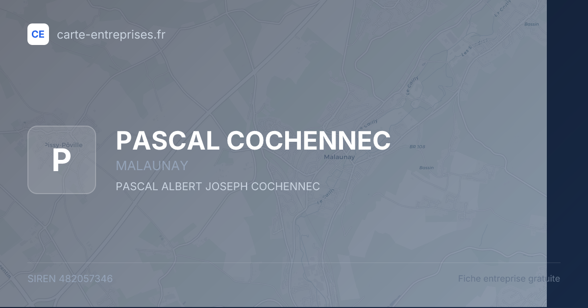 PASCAL COCHENNEC — 482057346 — fiche entreprise