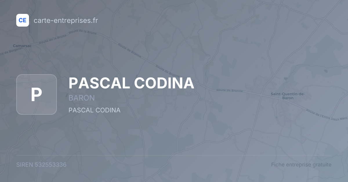 PASCAL CODINA — 532553336 — fiche entreprise