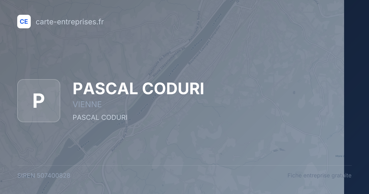 PASCAL CODURI — 507400828 — fiche entreprise