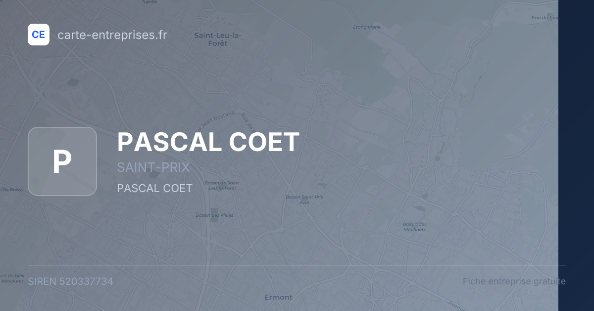 PASCAL COET — 520337734 — fiche entreprise