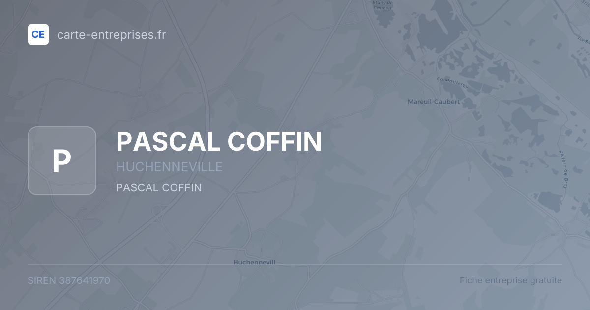 PASCAL COFFIN — 387641970 — fiche entreprise