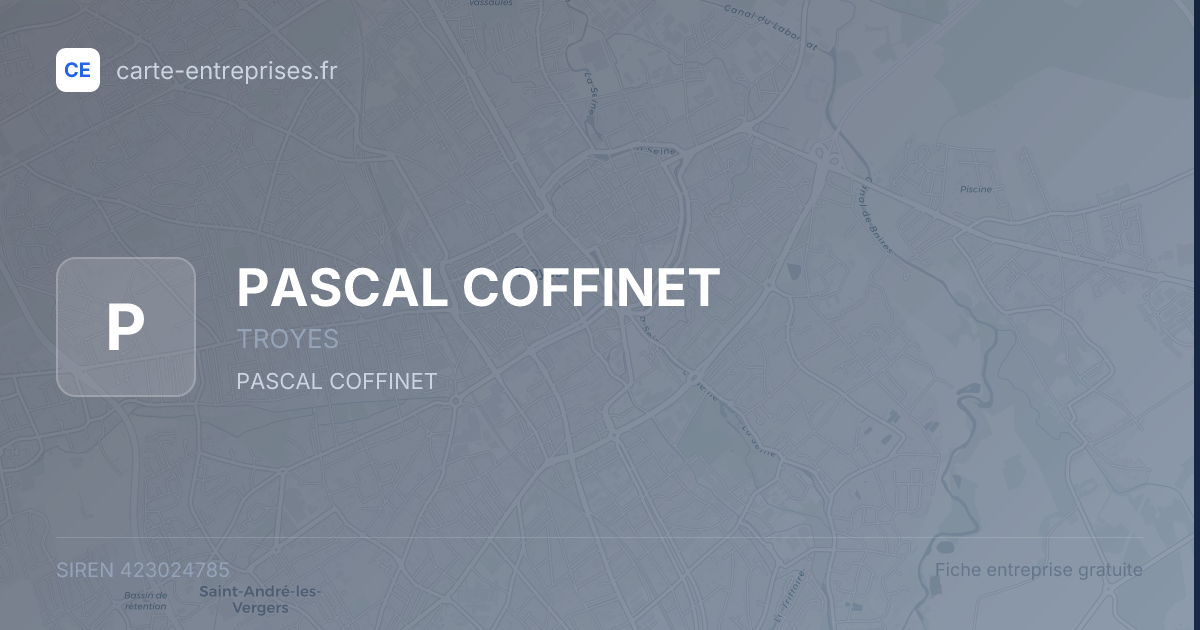 PASCAL COFFINET — 423024785 — fiche entreprise