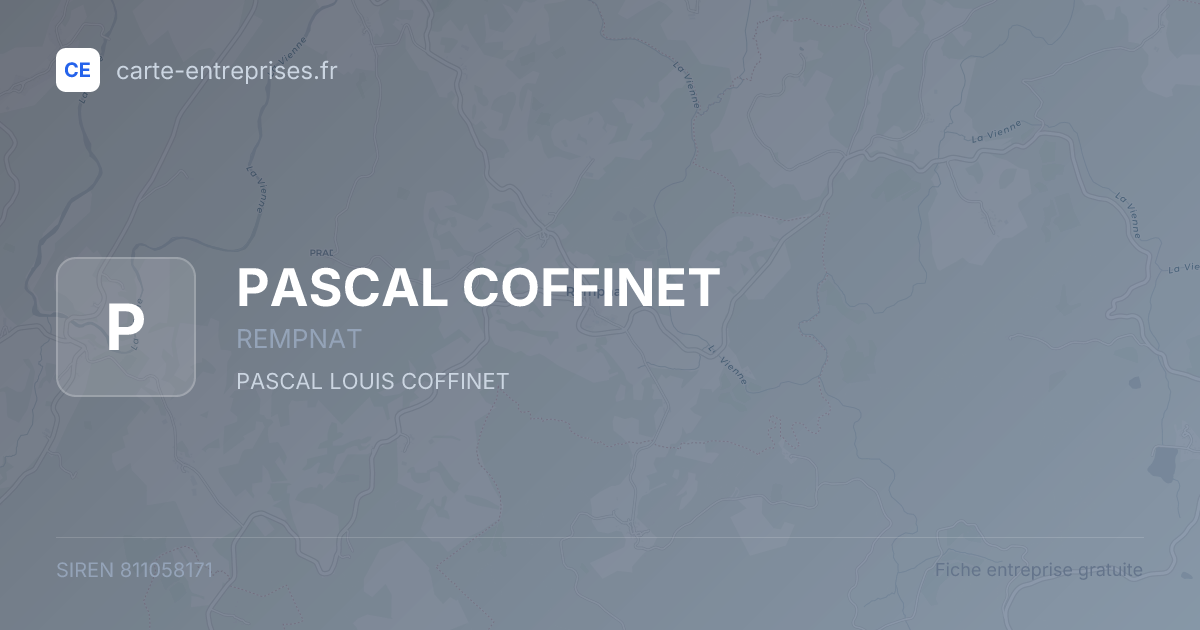 PASCAL COFFINET — 811058171 — fiche entreprise