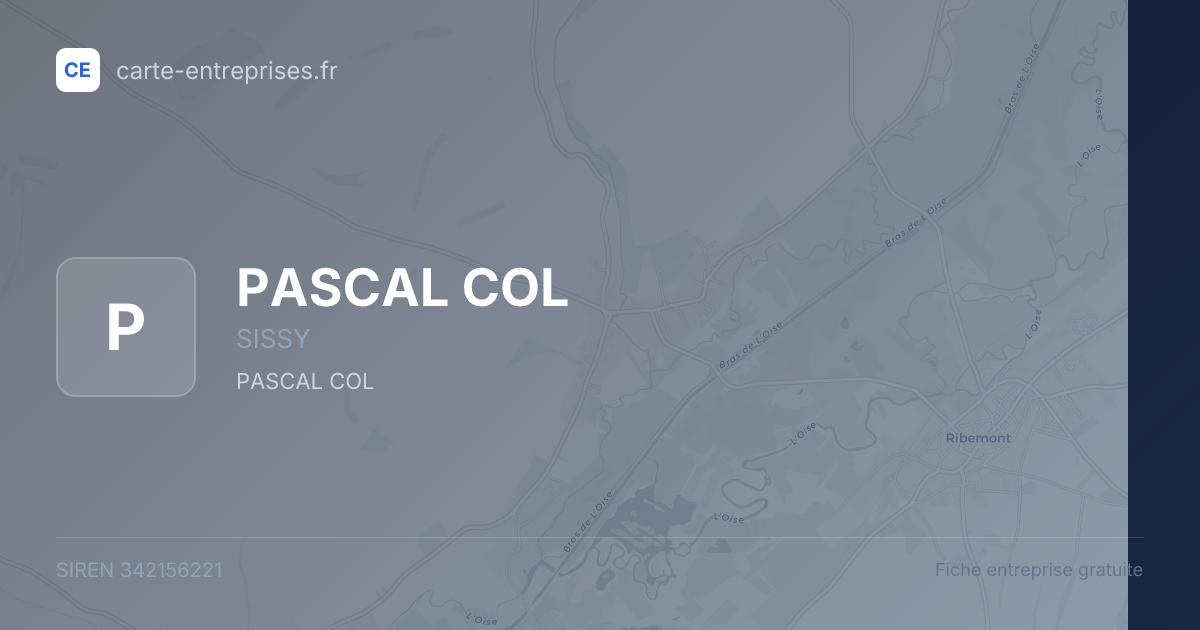 PASCAL COL — 342156221 — fiche entreprise