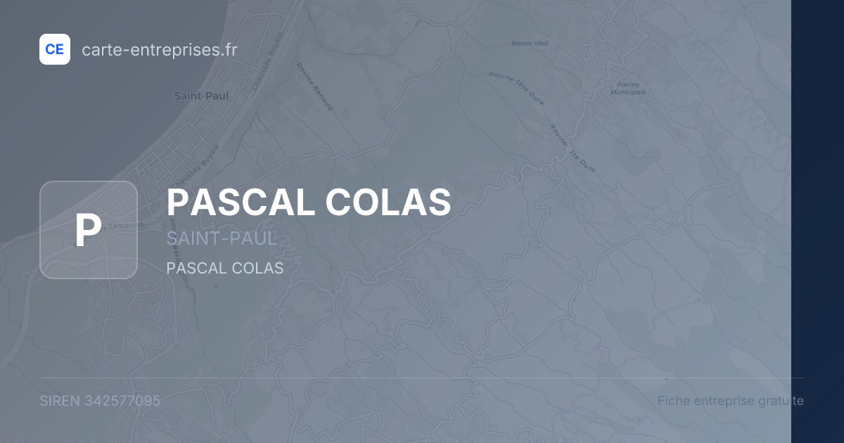 PASCAL COLAS — 342577095 — fiche entreprise