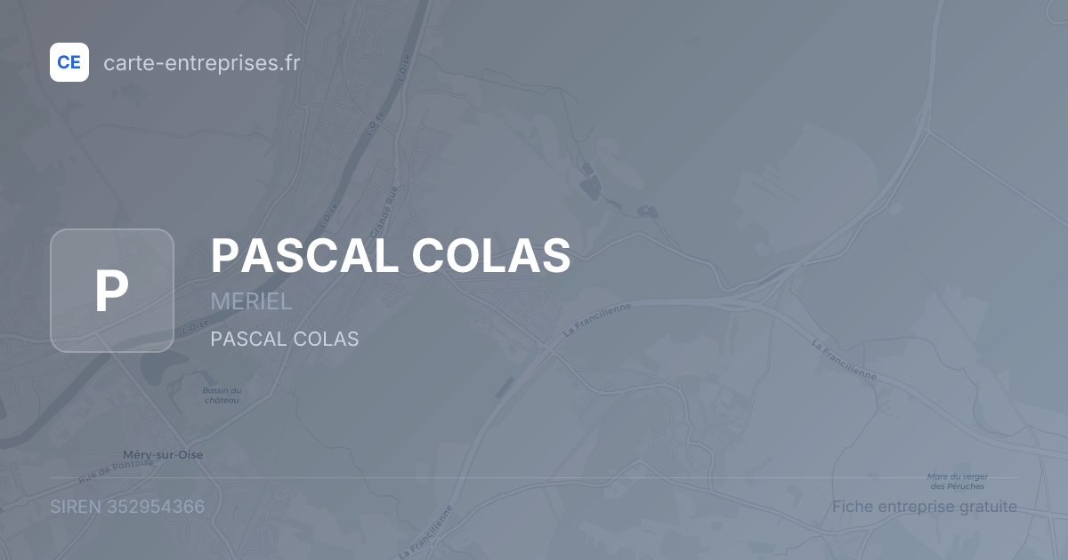 PASCAL COLAS — 352954366 — fiche entreprise