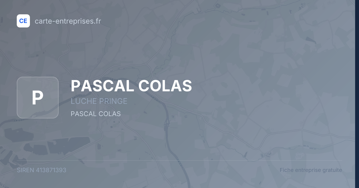 PASCAL COLAS — 413871393 — fiche entreprise