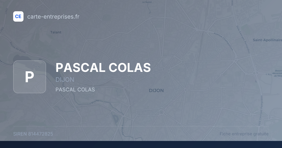 PASCAL COLAS — 814472825 — fiche entreprise