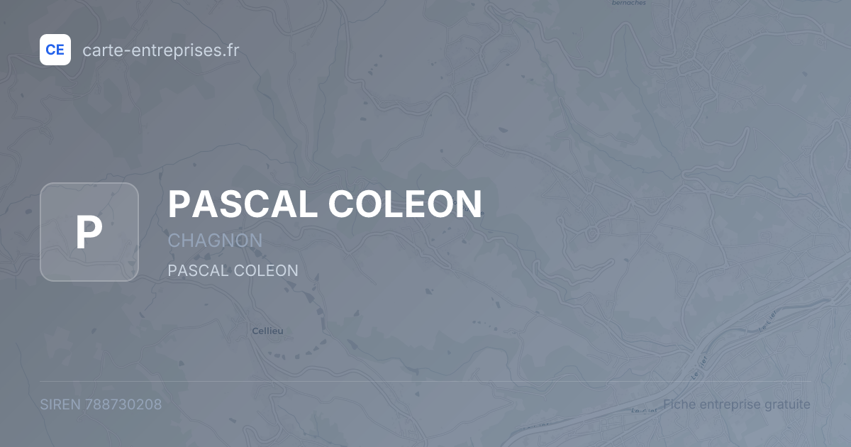 PASCAL COLEON — 788730208 — fiche entreprise