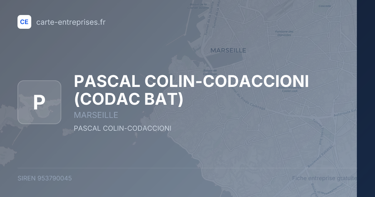PASCAL COLIN-CODACCIONI (CODAC BAT) — 953790045 — fiche entreprise
