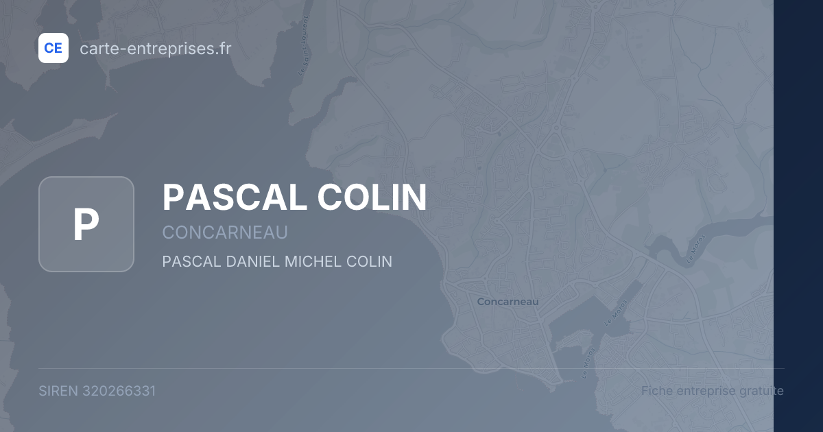 PASCAL COLIN — 320266331 — fiche entreprise