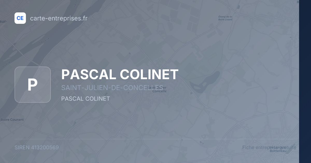 PASCAL COLINET — 413200569 — fiche entreprise