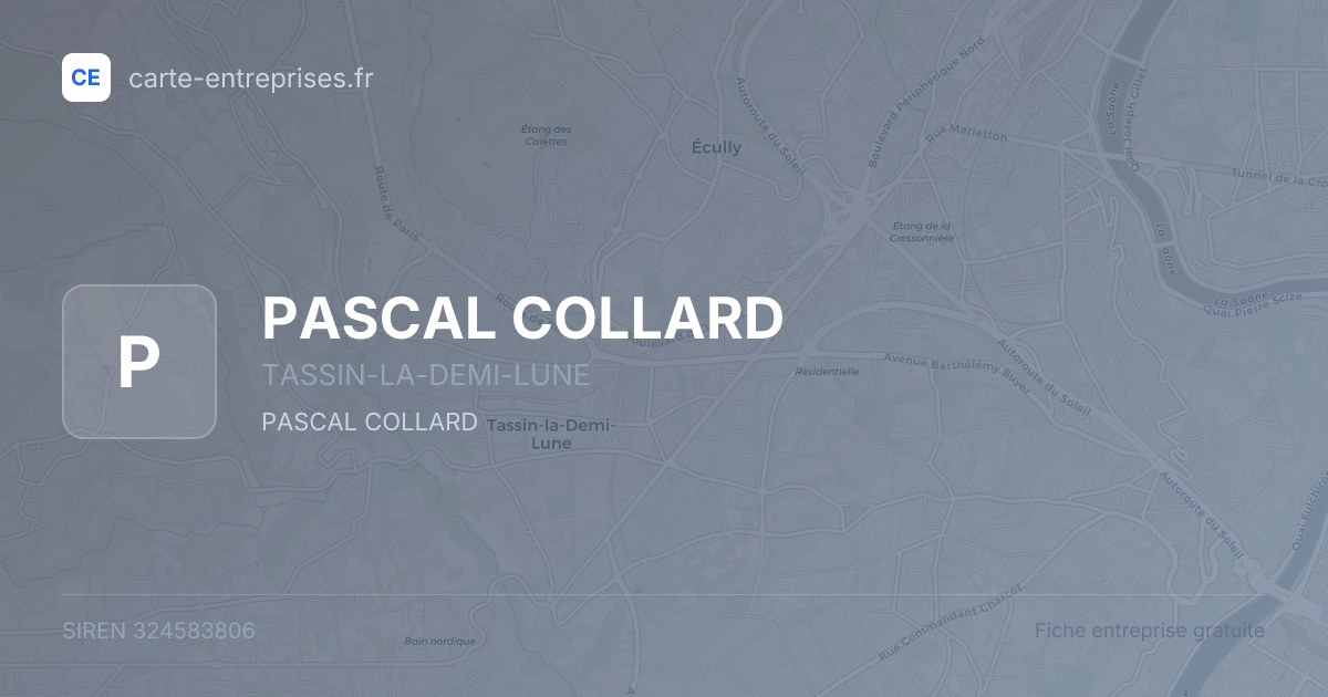 PASCAL COLLARD — 324583806 — fiche entreprise